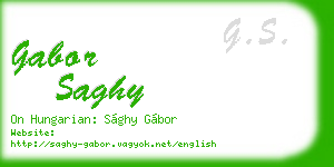 gabor saghy business card