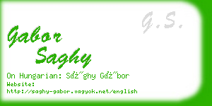 gabor saghy business card